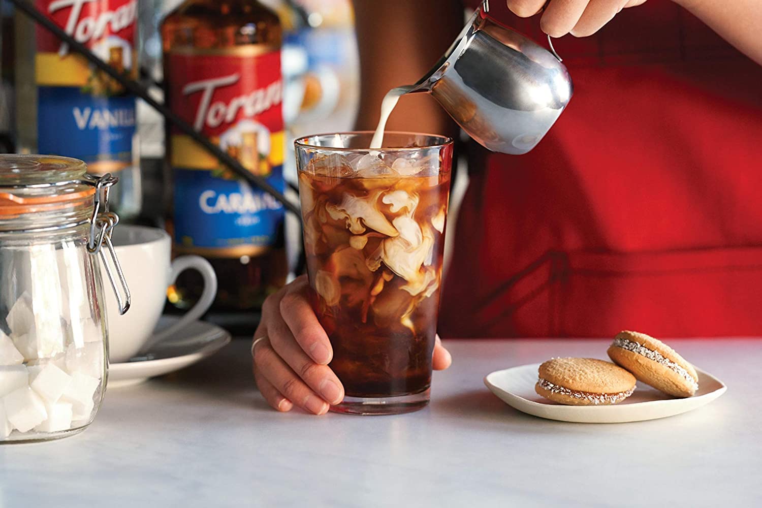 Puremade – Jarabe de vainilla de 25.4 onzas, jarabe de vainilla Puremade con sabor a café con bomba de jarabe de café Fresh Finest