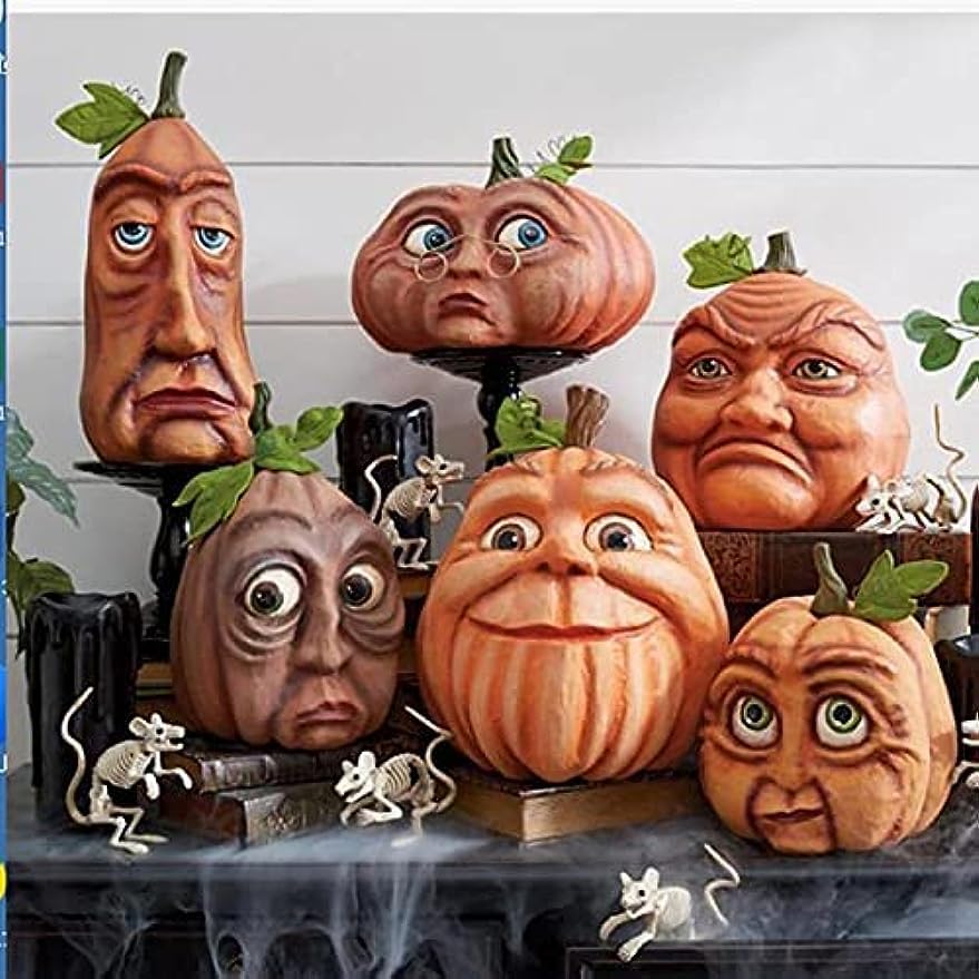Decoraciones expresivas de Halloween familiares de calabaza, farol de calabaza, accesorios para casa encantada, bar y fiesta