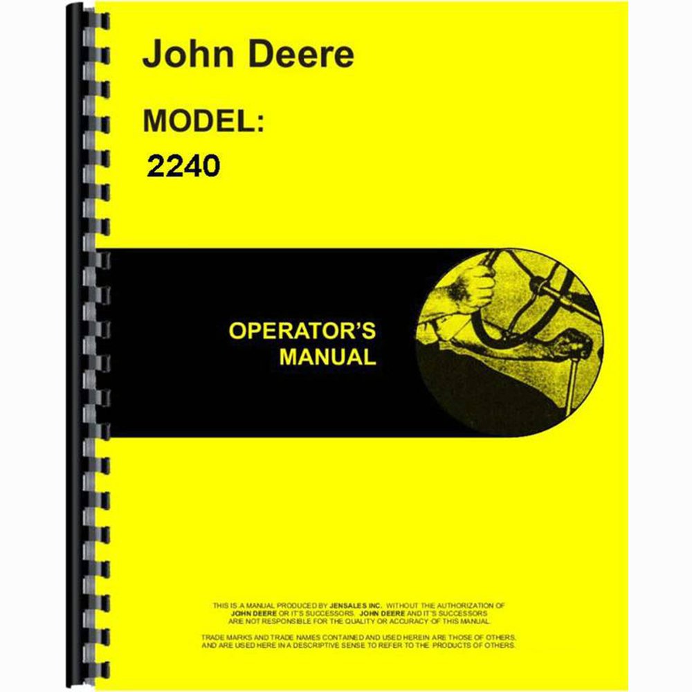 Manual de operadores fabricado para john deere JD Tractor modelo 2240(0349,999)