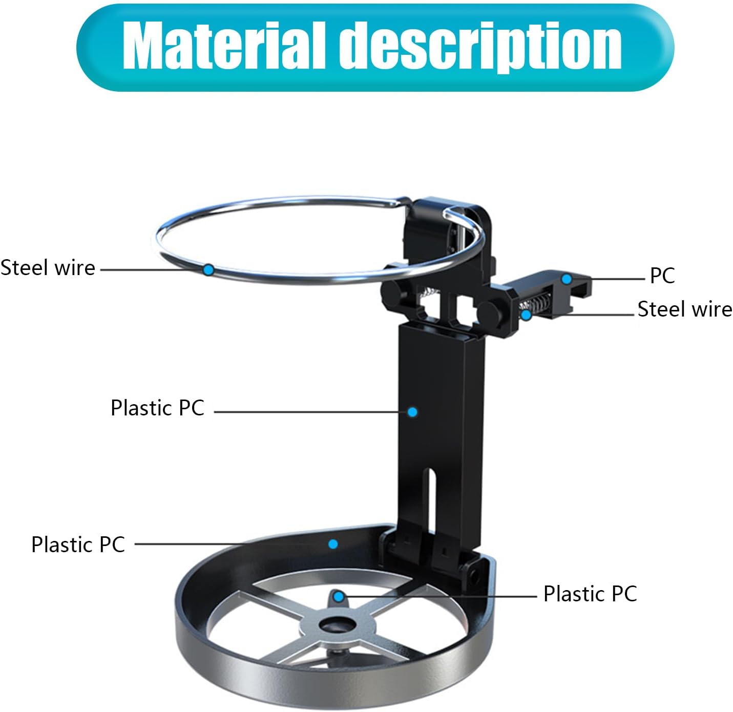 1 soporte para taza de agua para consola central de automóvil, soporte de cenicero de salida de aire acondicionado, estante ajustable
