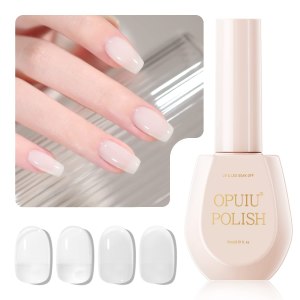 OPUIU Esmalte de uñas de gel blanco lechoso, esmalte de gel translúcido, esmalte de uñas en gel translúcido, color UV LED, 0.5 fl oz OPUIU Esmalte de uñas de gel blanco lechoso, esmalte de gel translúcido, esmalte de uñas en gel translúcido, color UV LED, 0.5 fl oz
