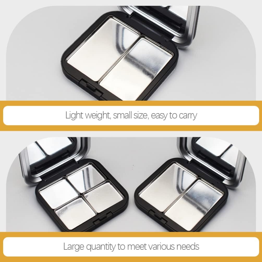 KALLORY Paleta de sombra de ojos magnética vacía, paleta de maquillaje pequeña, envases compactos de lápiz labial, cajas de almacenamiento de