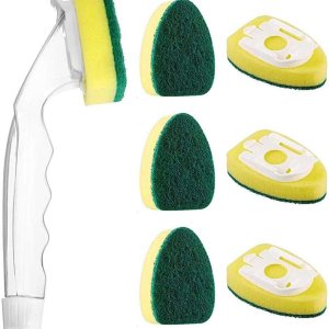 Cabezales de repuesto para varita de platos, repuestos de esponja para limpieza de fregadero de cocina Cabezales de repuesto para varita de platos, repuestos de esponja para limpieza de fregadero de cocina