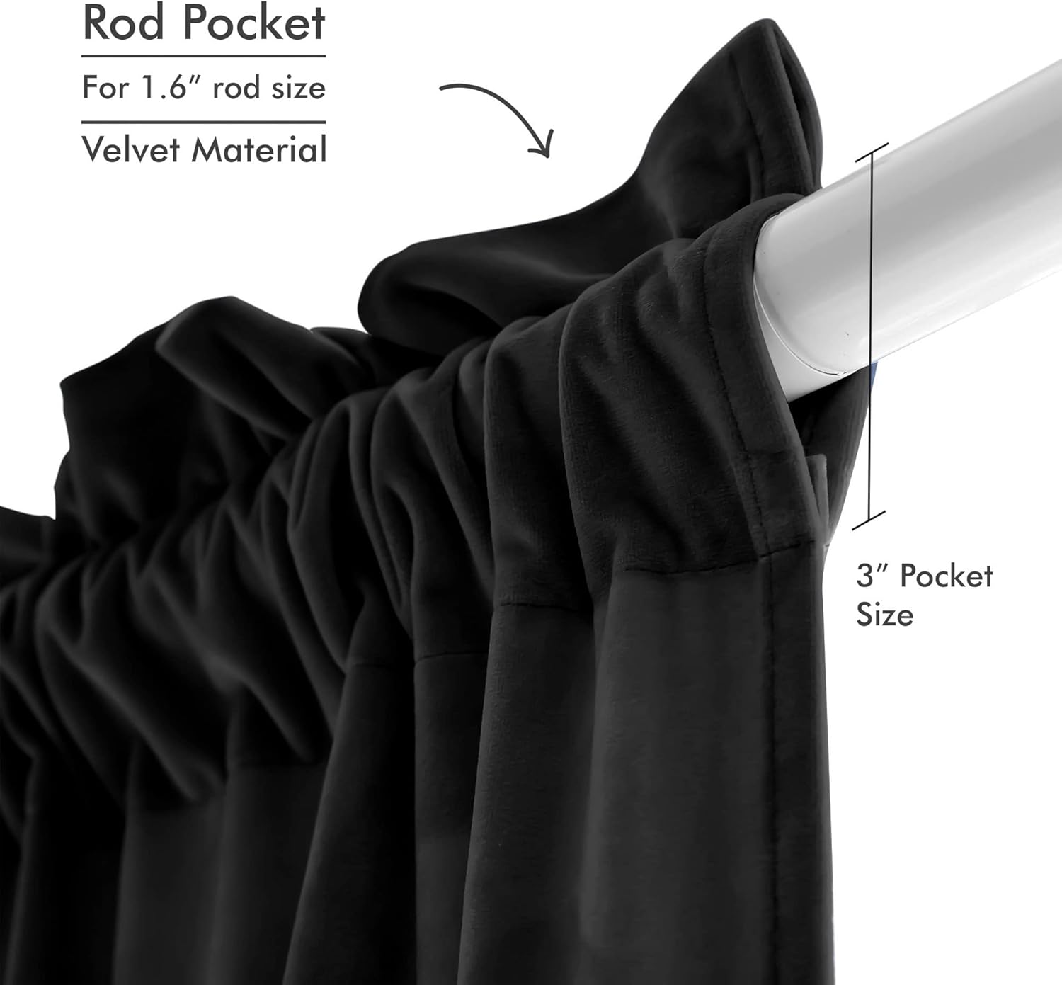 Twin Six Cortinas de terciopelo opacas súper suaves con 2 fundas de almohada, aislamiento térmico, bolsillo para barra, cortinas de ventana para