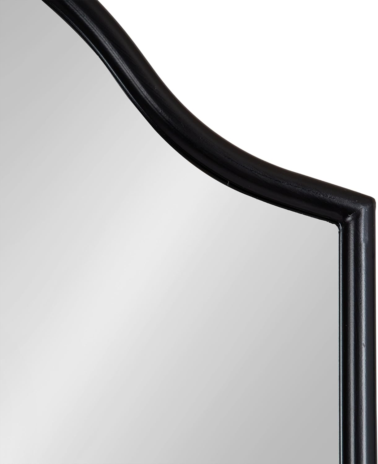 Kate and Laurel Fellows – Espejo de pared con forma de arco festoneado, 24 x 36 pulgadas, color negro, espejo de arco decorativo tradicional con
