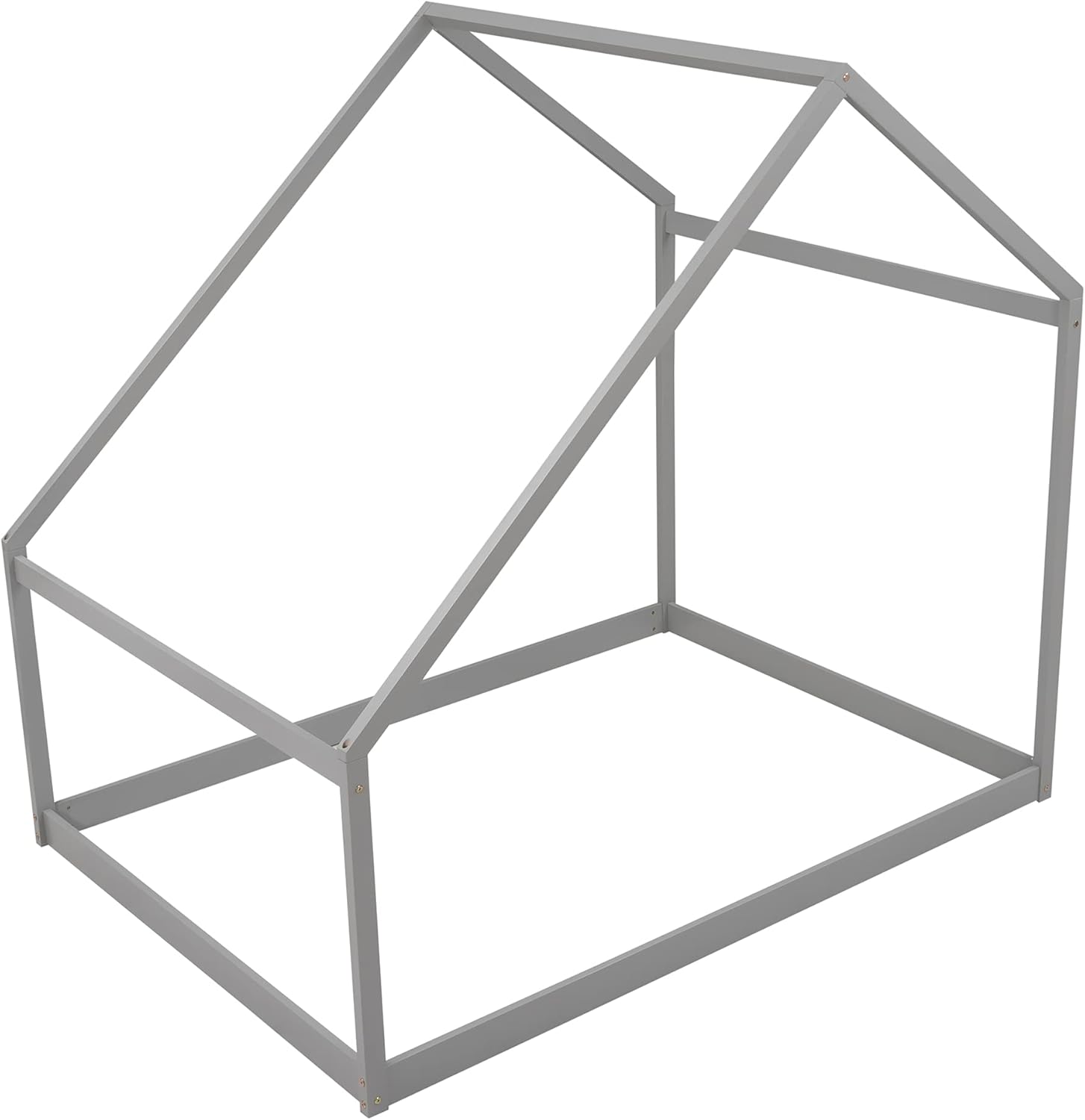 Cama de casa completa para niños, cama completa en forma de casa, marco de cama matrimonial de madera con techo para niños pequeños, niños, niñas y