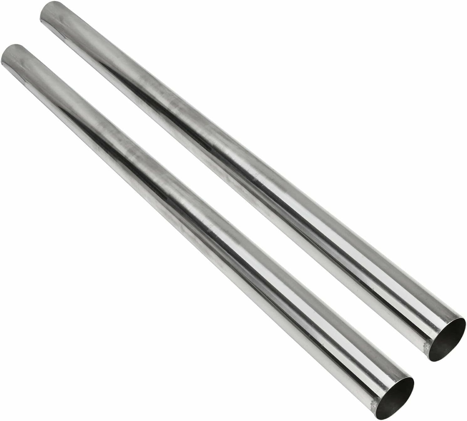 Tubo recto de 2.5 pulgadas de acero inoxidable T304 tubería de 48 pulgadas de largo 2.5 pulgadas de diámetro exterior tubo de escape DIY, paquete de