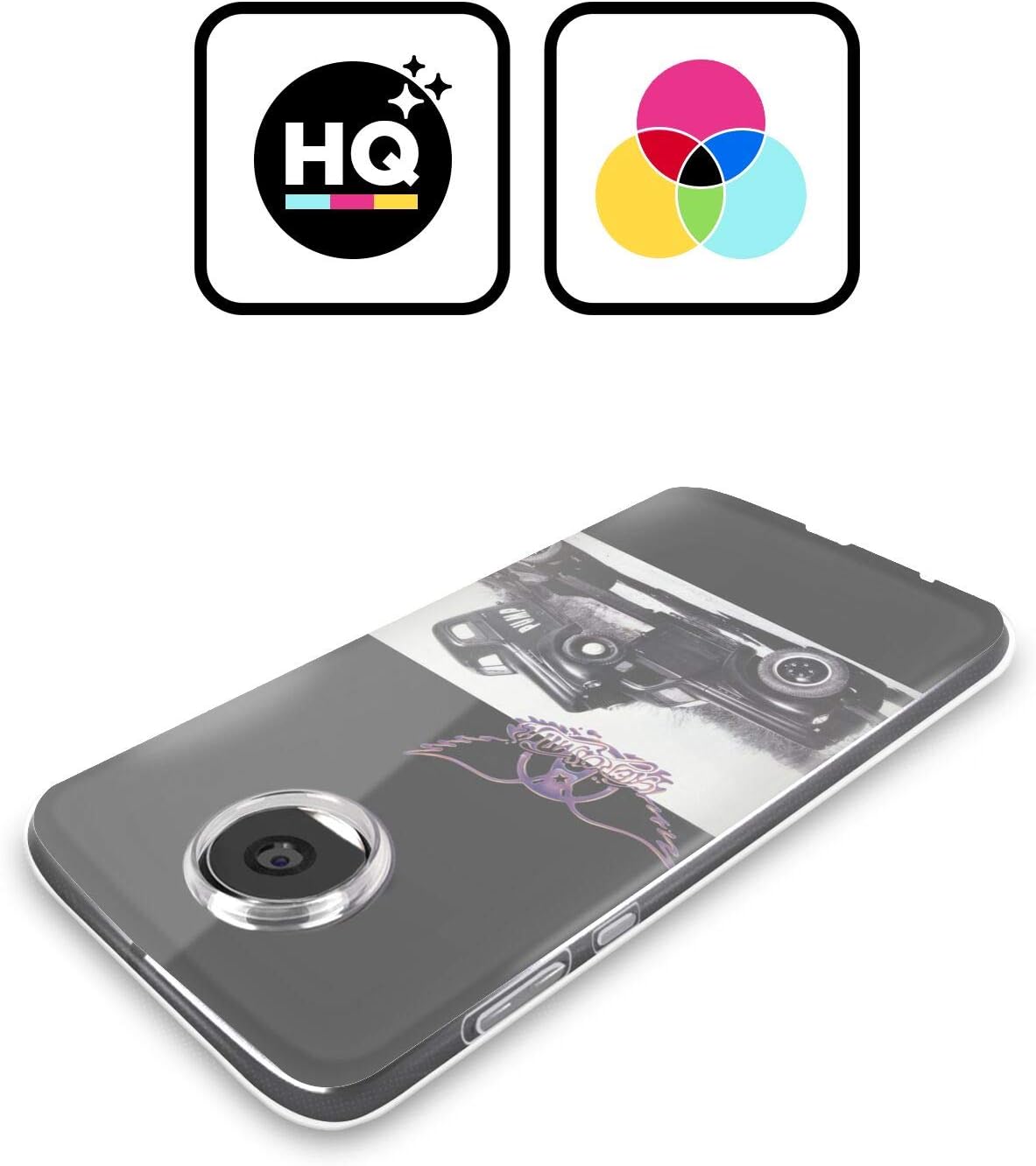 Head Case Designs Officially Licensed Aerosmith The Pump Black and White Soft Gel Case Compatible with Motorola Moto G52