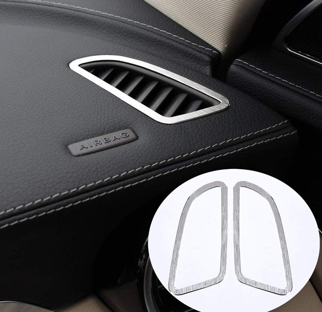 YIWANG – Juego de 2 pegatinas de aleación de aluminio para interior de salpicadero de coche, para Mercedes Benz Clase C W205 C200 GLC260 300 2015