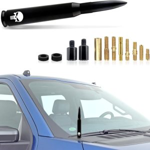 1 antena de bala de 5.4 pulgadas, antena de reacondicionamiento de automóvil para Ford F150, Jeep Wrangler Chevrolet, accesorios resistentes al 1 antena de bala de 5.4 pulgadas, antena de reacondicionamiento de automóvil para Ford F150, Jeep Wrangler Chevrolet, accesorios resistentes al