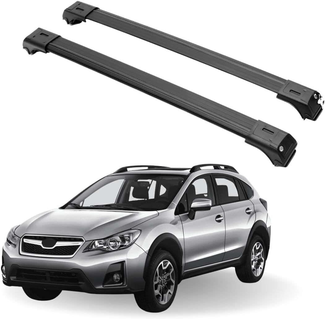 Barras transversales de techo para Subaru XV Crosstrek 2013-2017  Barras transversales de aluminio con bloqueo antirrobo para techo  Compatible con