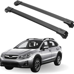 Barras transversales de techo para Subaru XV Crosstrek 2013-2017  Barras transversales de aluminio con bloqueo antirrobo para techo  Compatible con Barras transversales de techo para Subaru XV Crosstrek 2013-2017  Barras transversales de aluminio con bloqueo antirrobo para techo  Compatible con