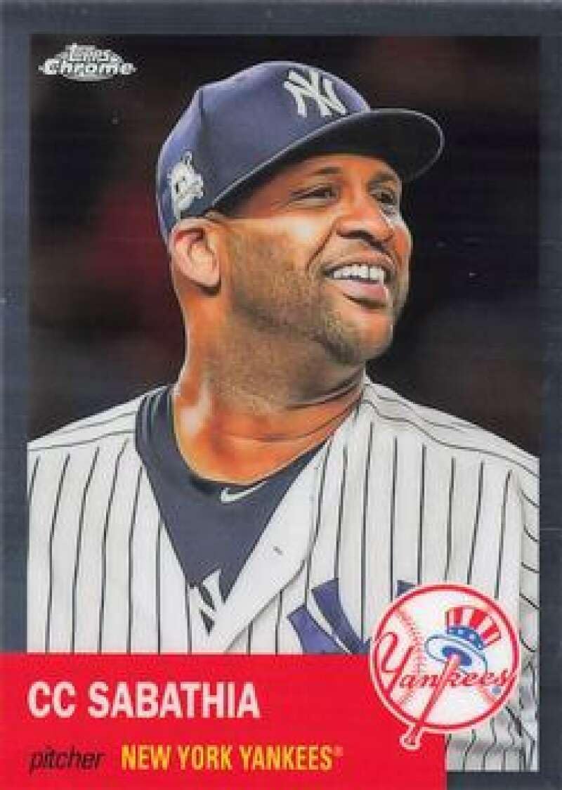 2022 Topps Chrome Platinum Anniversary #140 CC Sabathia New York Yankees Official MLB Baseball Card in Raw (NM or Better) Condition