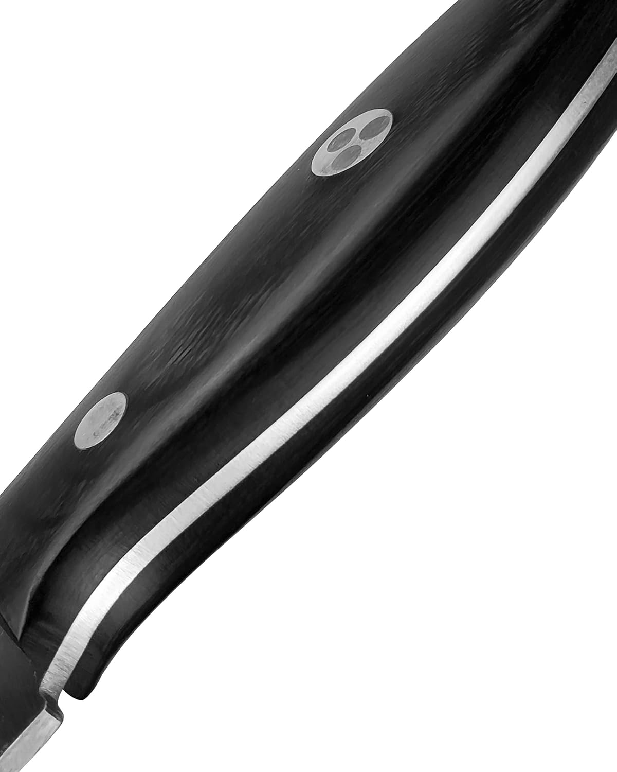 Ergo Chef Pro Series 2.0 – Juego de cuchillos para carne (4 piezas) de acero inoxidable de alto carbono, asas de madera de Pakka negra, estilo único