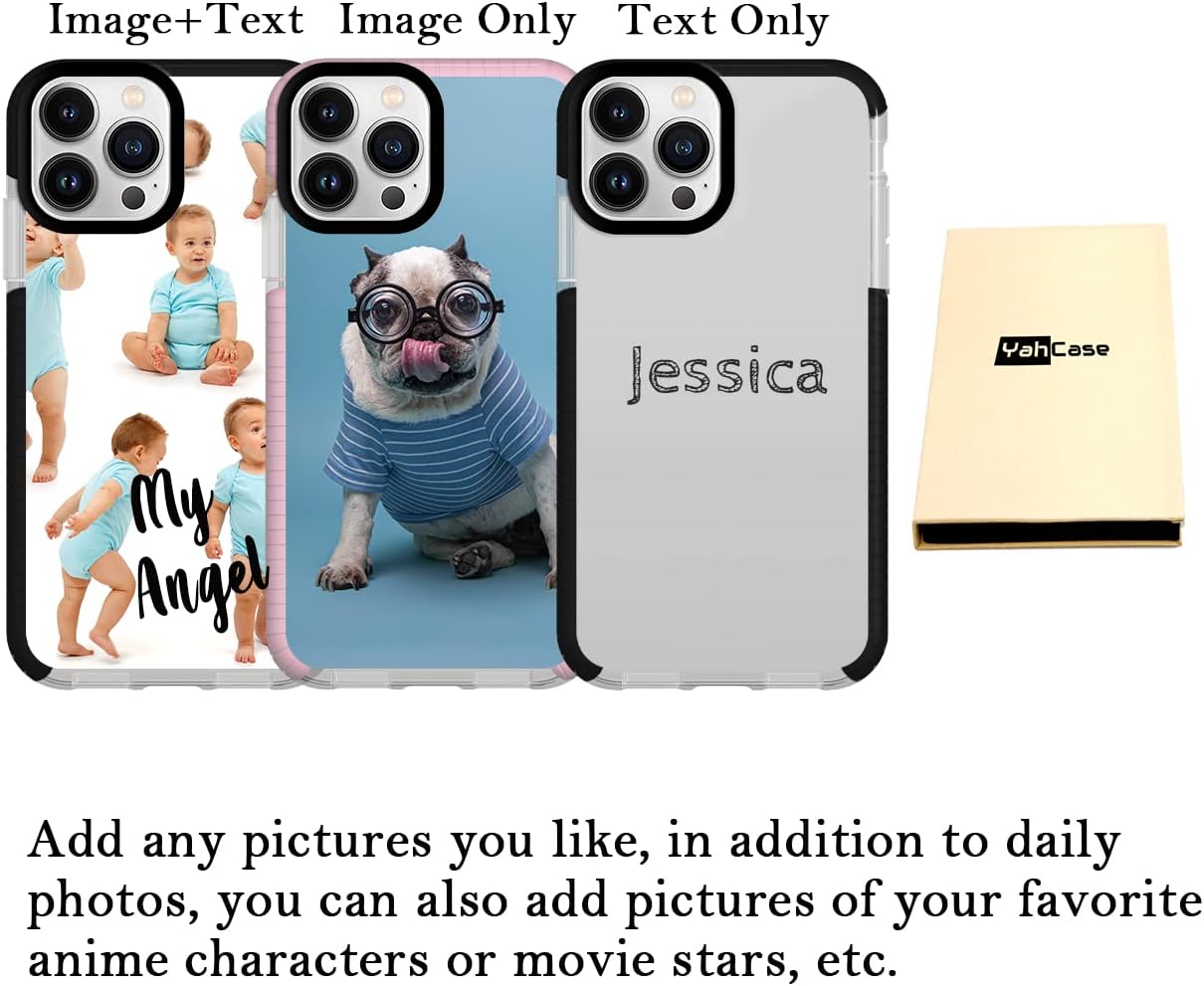 Funda de teléfono personalizada para iPhone 15 Pro Max con foto personalizada con nombre de anime, resistente a los golpes, funda protectora de TPU