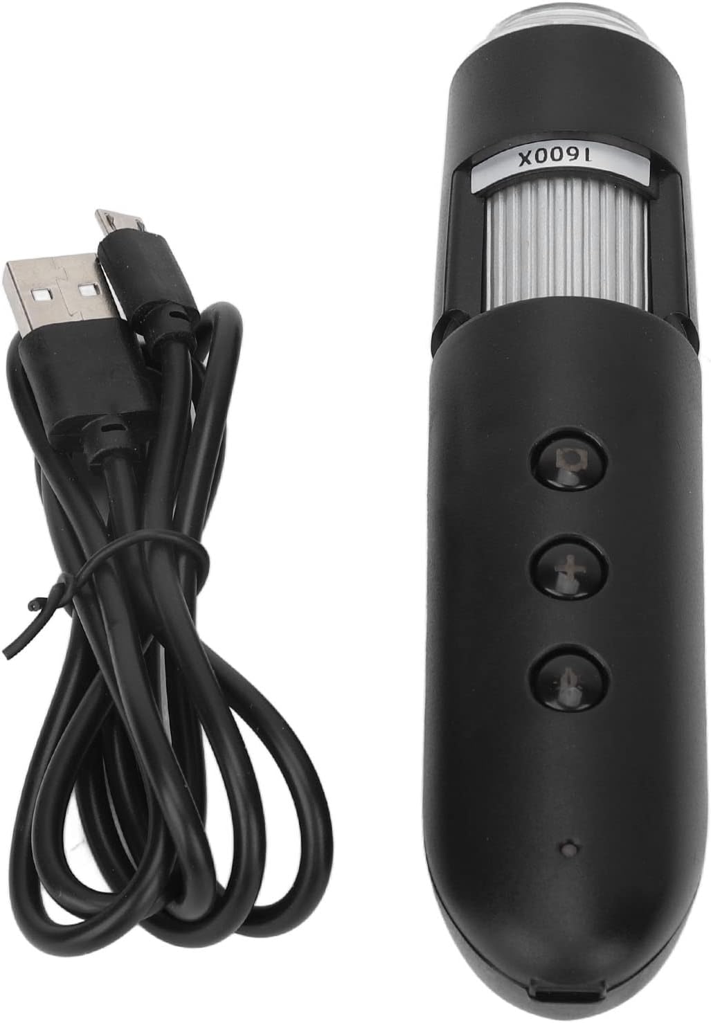 Microscopio digital USB inalámbrico WiFi 1600X, cámara endoscopio de aumento de 8 LED con estuche de transporte compatible para cuero cabelludo,