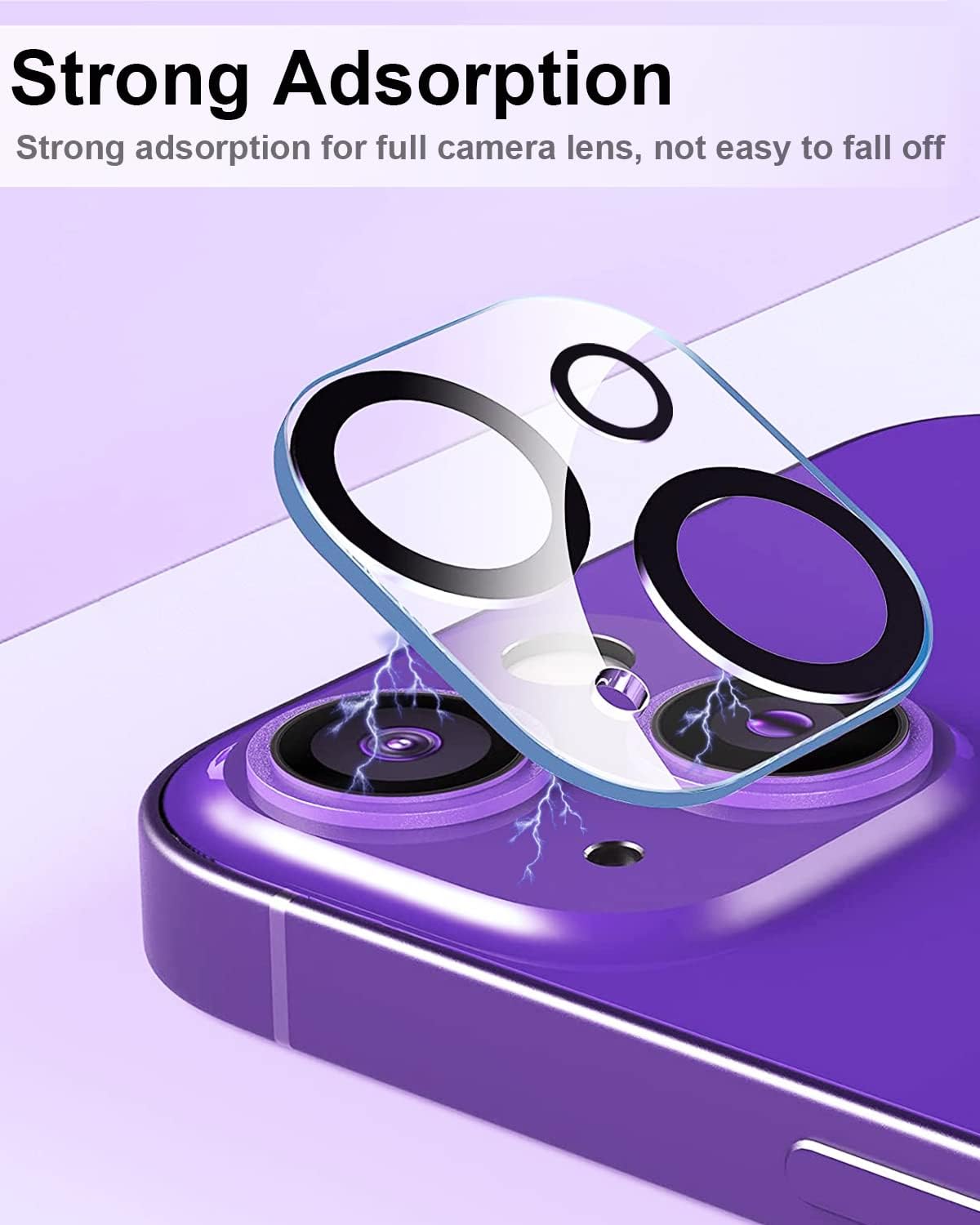 Paquete de 3 protectores de lente de cámara compatibles con iPhone 14 Plus y iPhone 14, vidrio templado 9H, antiarañazos, Ultra HD, fundas de cámara