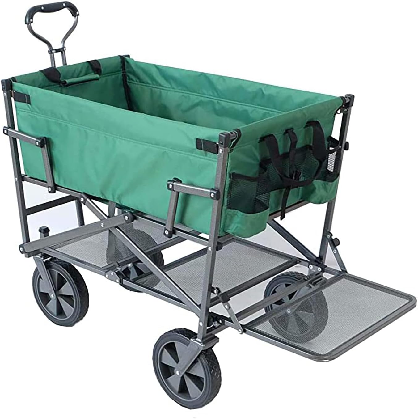 Mac Sports – Carro de patio plegable de acero de dos niveles para trabajo pesado