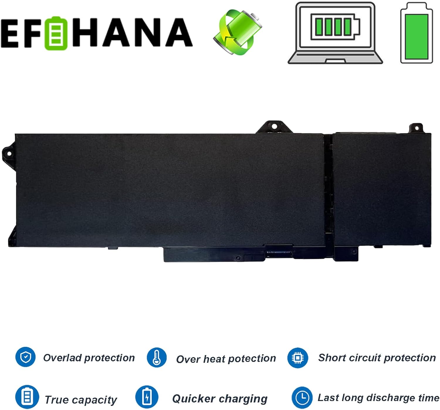 GRT01 64Wh – Batería de repuesto para laptop Dell Latitude 14 5421 5431 15 5521 5531 Precision 3470 3561 3571 Alienware m17 R5 AMD Series R05P0