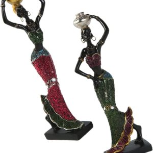 2 adornos negros decoración retro para el hogar decoración del hogar negro decoración del hogar músico estatuas africanas mujer africana escultura 2 adornos negros decoración retro para el hogar decoración del hogar negro decoración del hogar músico estatuas africanas mujer africana escultura