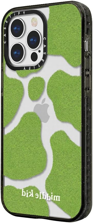 CASETiFY Impact – Funda para iPhone 13 Pro Max protección contra caídas de 6.6 pies – Hierba – Negro transparente
