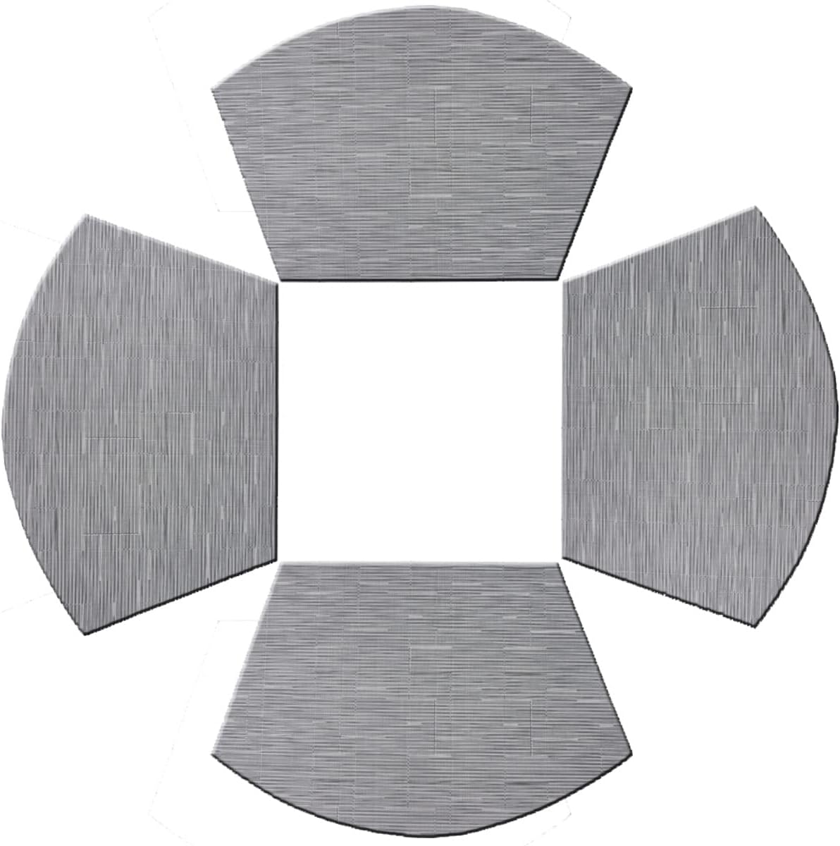 pigchcy Juego de 4 manteles individuales en forma de cuña para mesa de comedor, tejido cruzado, lavables, resistentes al calor, manteles