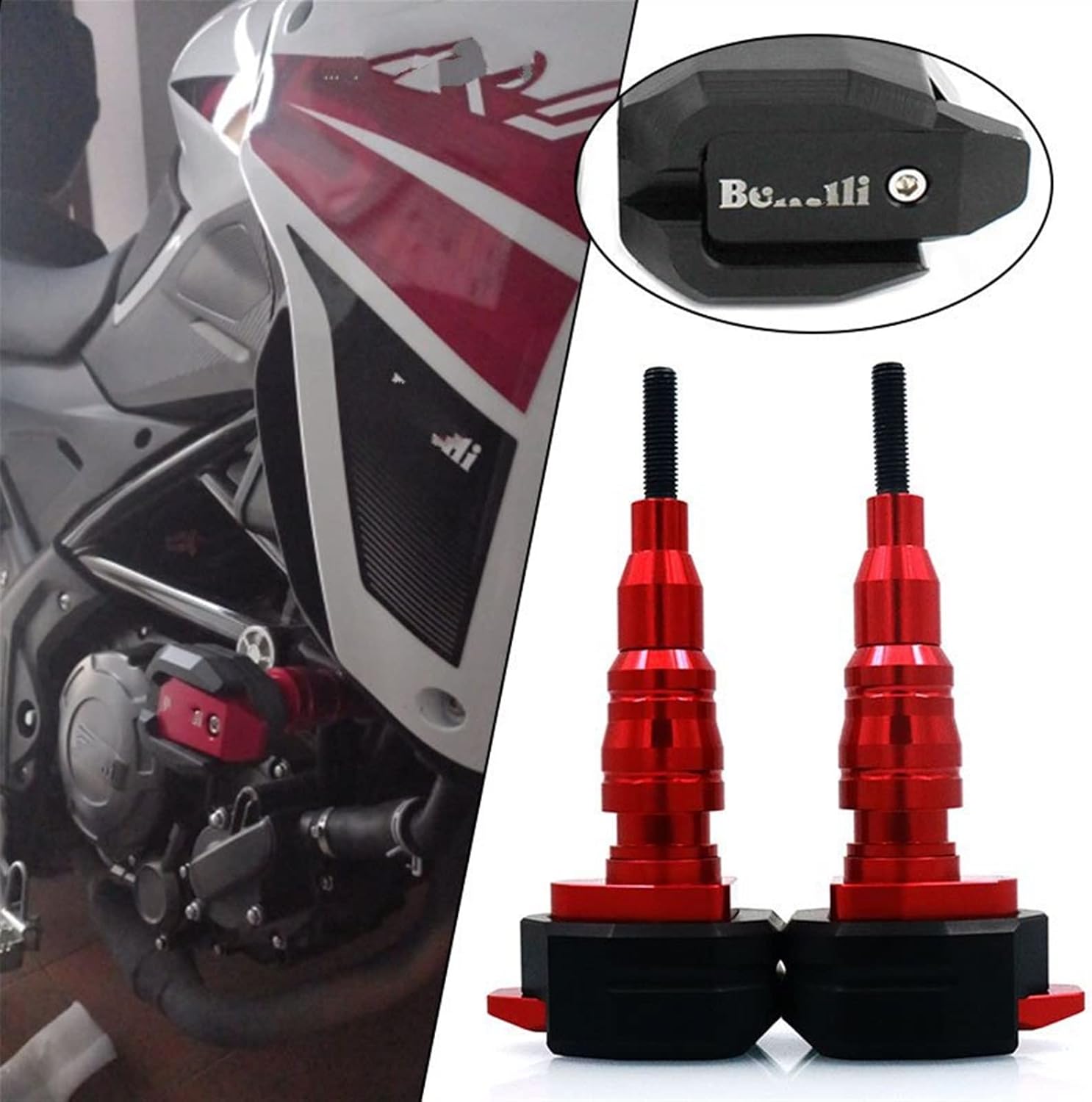 Accesorios de motocicleta Marco de protección contra caídas Almohadillas de protección anti choque Protector para Benelli TRK251 TRK 251 (color