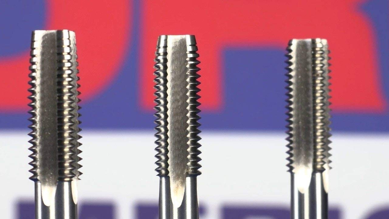 Drill America serie TA macho de roscar manual de acero de alta velocidad (#0-80 – 1-12″, m3 – m24, ajuste, conecte, llegue hasta el fondo y