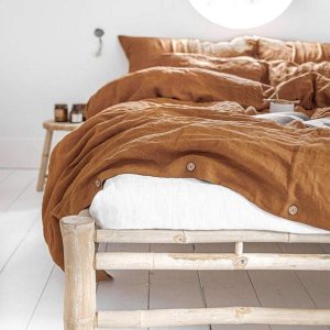 Color canela 100% algodón lavado a la piedra funda de edredón King Queen Full Double Toddler algodón juego de cama Color canela 100% algodón lavado a la piedra funda de edredón King Queen Full Double Toddler algodón juego de cama