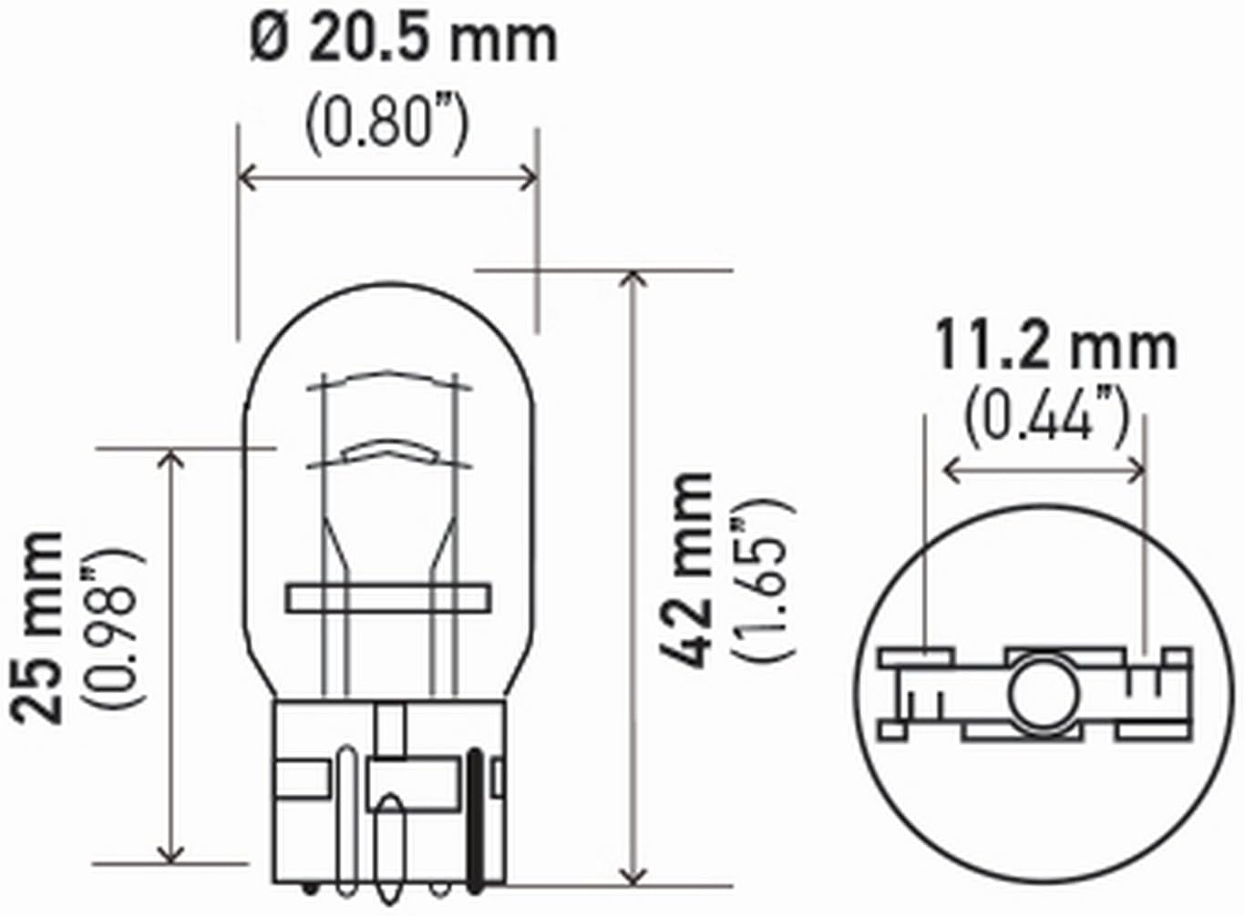 Hella Bombilla 7443TB 7443 12V 215W W3X16Q T6.5 (2)