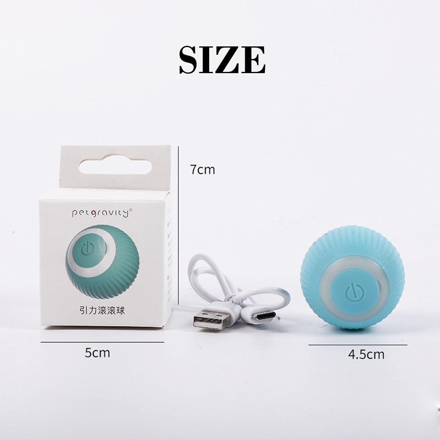 PIPLYKI Power Cat Ball 2.0 Juguete para gatos, nueva bola interactiva para gatos inteligente, bola de juguete automática para gatos, bola rodante