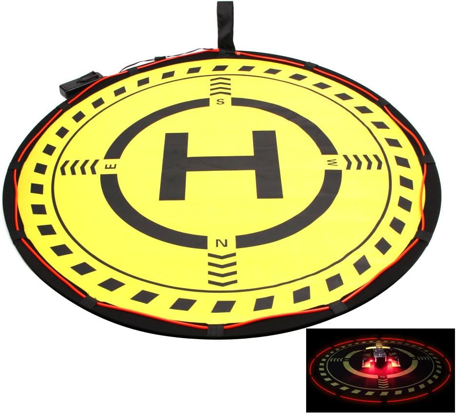 Darkhorse – Almohadilla de aterrizaje portátil con iluminación para DJI Mavic AIR Mavic PRO Mavic 2  Mavic 2 Pro  SparkPhantom 3 4 RC