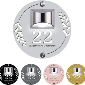 Letrero LED personalizado de pizarra solar para casa, placa de dirección de casa para exteriores, números de dirección de casa personalizados para Letrero LED personalizado de pizarra solar para casa, placa de dirección de casa para exteriores, números de dirección de casa personalizados para