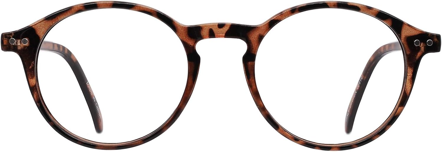 WEMOOTANTS Gafas de lectura redondas para mujer, retro, lectoras nerd, ligeras, modernas, 100, 125, 150, 175, 200, 225, 250, 275, 300, 325, 350,