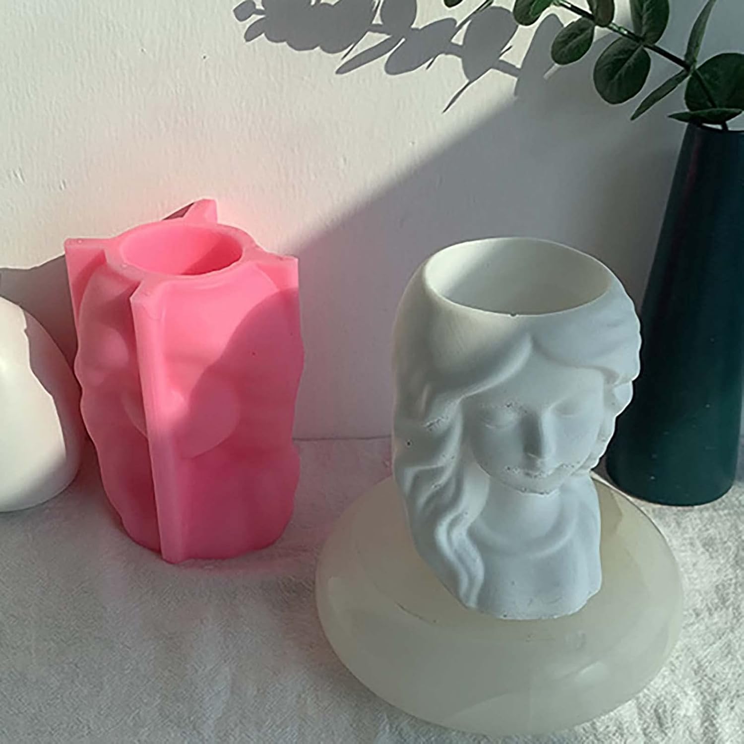 Molde de maceta para cemento, silicio, bricolaje, moldes para jarrones, plantas de hormigón, hechas a mano, herramienta de decoración del hogar,