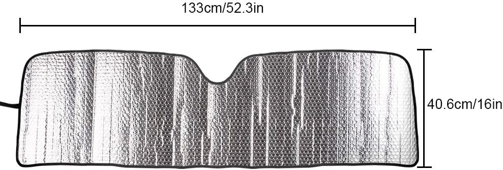 Winunite Parasol para parabrisas compatible con Jeep Wrangler TJ JK JKU 24 puertas 1997-2017  Protector térmico para ventana delantera de automóvil,