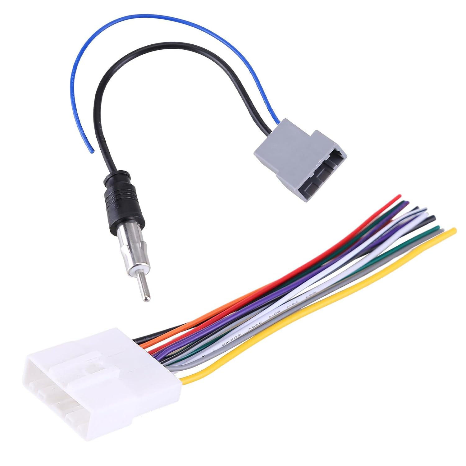 Saitedudu Adaptador de arnés de cableado estéreo de coche de 16 pines con cable de radio CD, enchufe de instalación, reproductor de CD, receptor