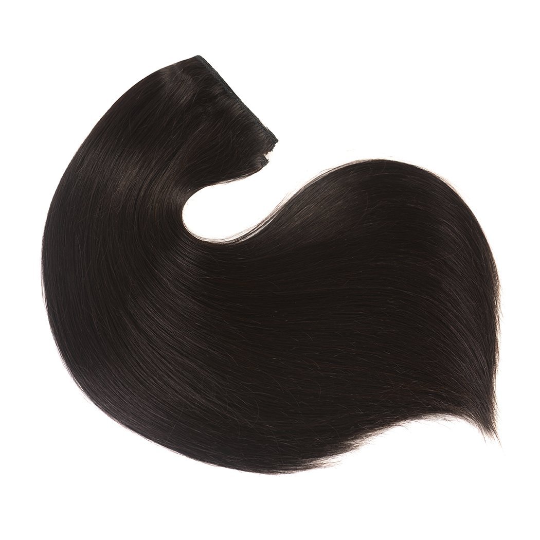 Extensiones de pelo humano real tipo Remy con clip, 8 piezas. Cabello humano lacio de doble trama.