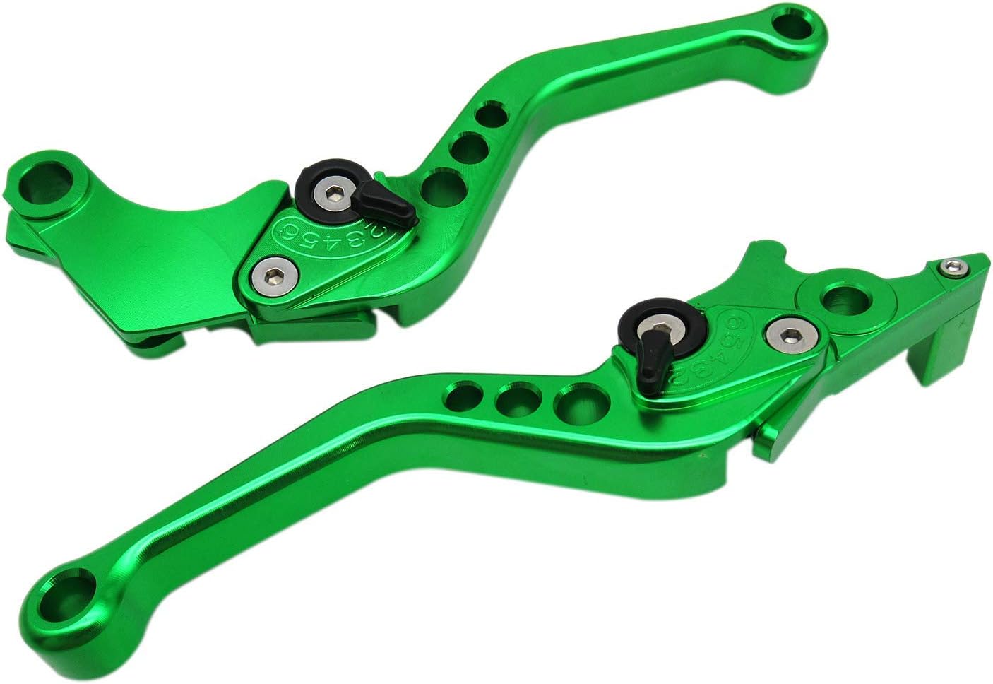 Palanca de embrague de freno corto CNC verde de 6 posiciones para Honda CBR250R 2011-2013, CBR300R 2014-2016, CB300FFA 2014-2016, CB400FCB400R