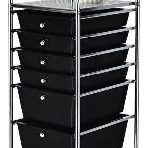 HAPPYGRILL Carrito organizador de 6 cajones, herramientas de oficina, escuela, organizador de papel, carrito de almacenamiento con ruedas HAPPYGRILL Carrito organizador de 6 cajones, herramientas de oficina, escuela, organizador de papel, carrito de almacenamiento con ruedas