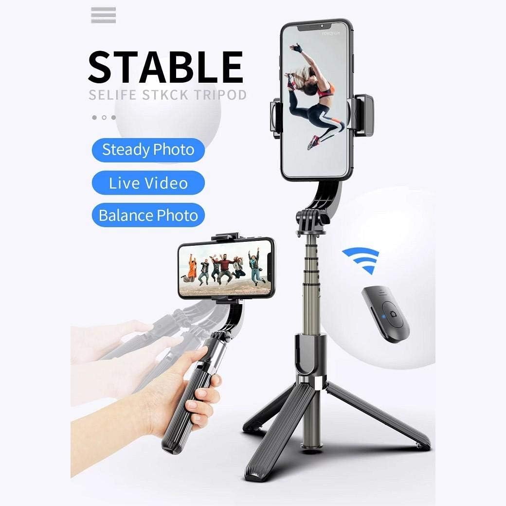 BoxWave Soporte y soporte compatible con Samsung Galaxy Z Fold 5 – Gimbal SelfiePod, Selfie Stick Extensible Video Gimbal Estabilizador – Negro