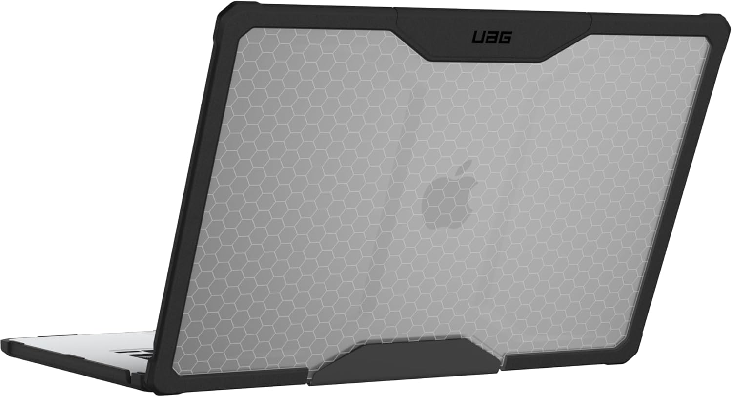 UAG – Funda protectora para MacBook Air de 15 pulgadas 2023 M2 A2941 Plyo IceNegro, translúcida transparente y resistente con agarre táctil URBAN