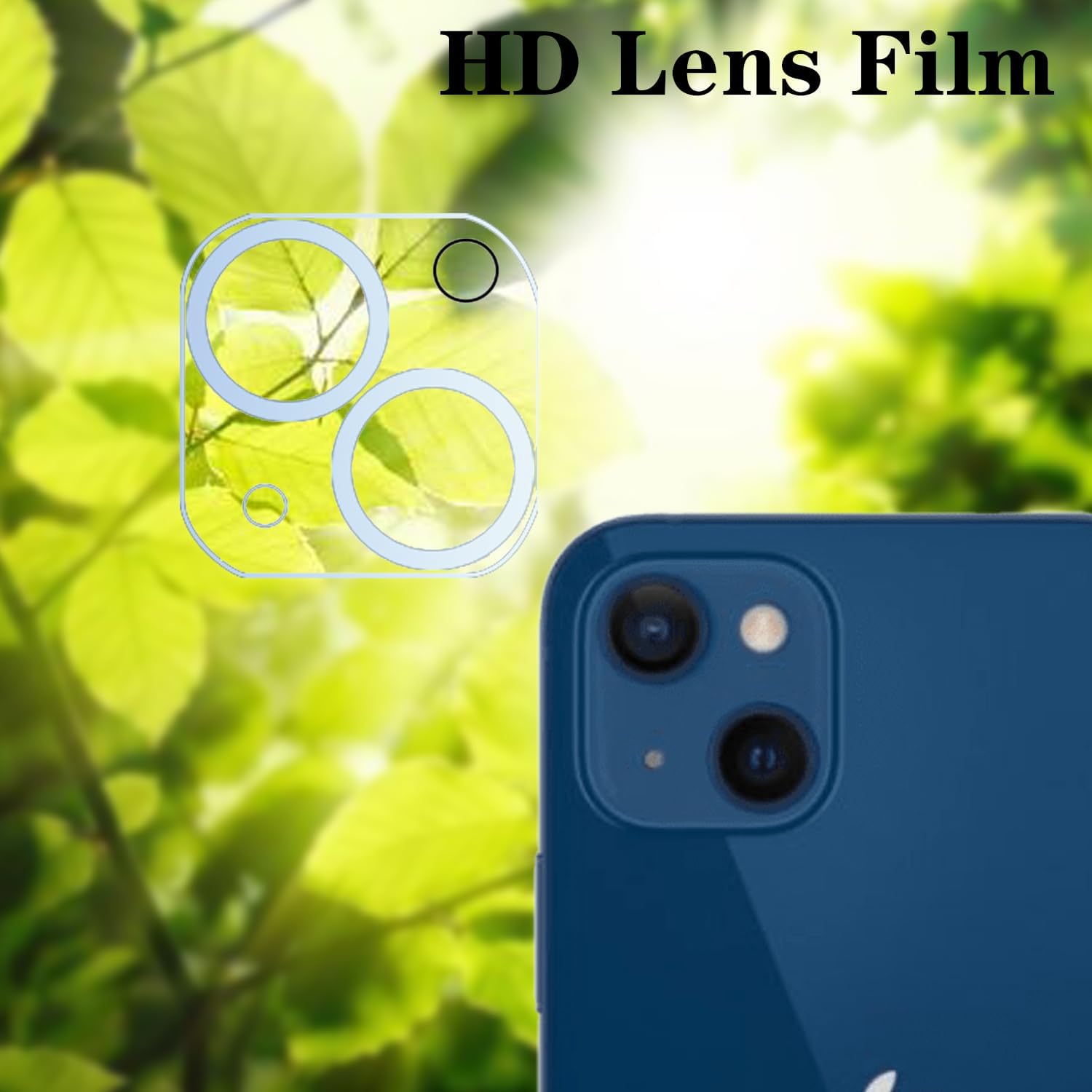 Cone Paquete de 2 protectores de pantalla de privacidad para iPhone 13 6.1 pulgadas + 2 protectores de lente de cámara, película de vidrio templado
