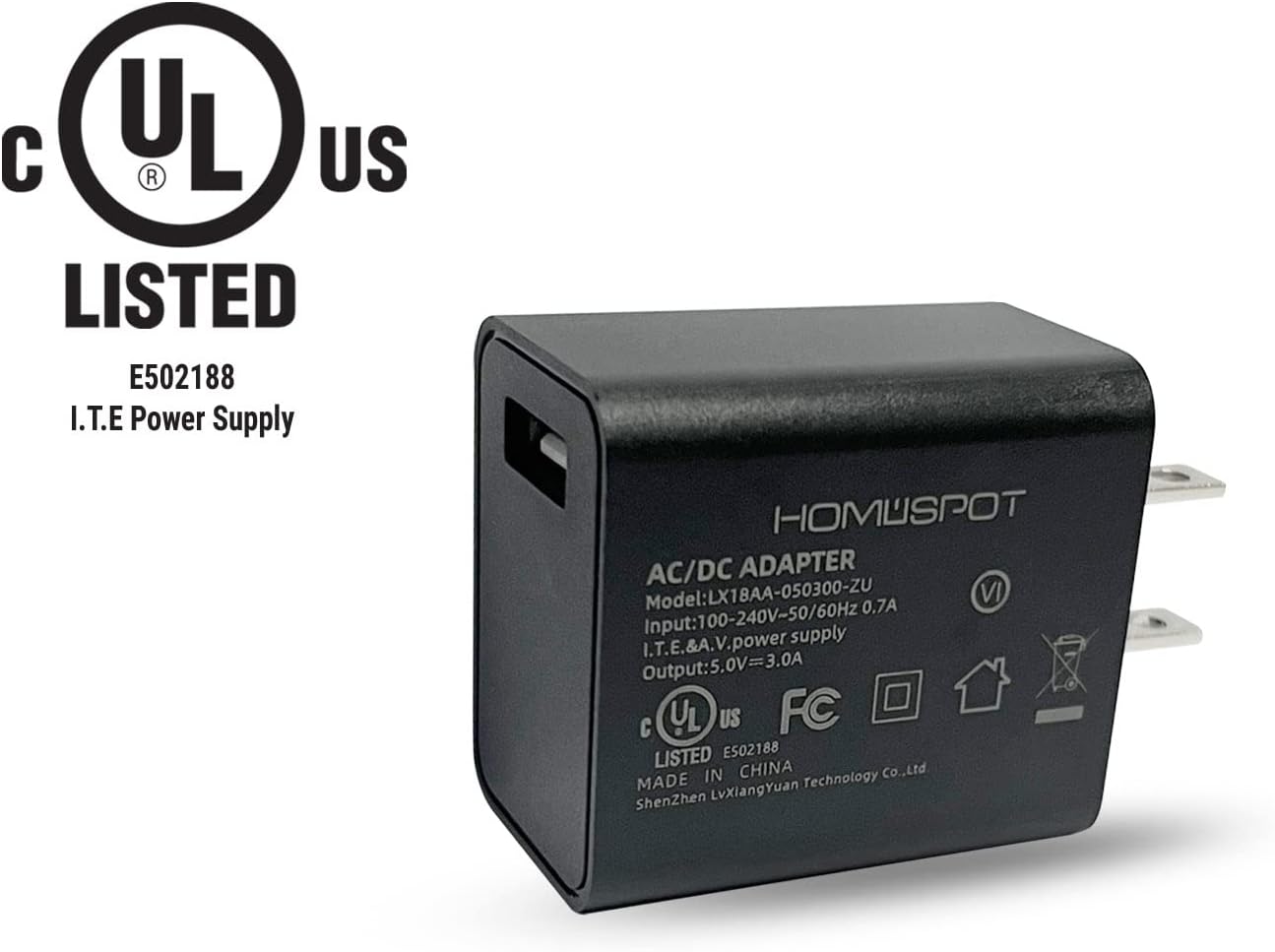 MakerSpot – Fuente de alimentación 5V3A con interruptor de 2.5 A, 2 A, 1.5 A, 1 A, adaptador de CA de carga rápida rápida con interruptor de