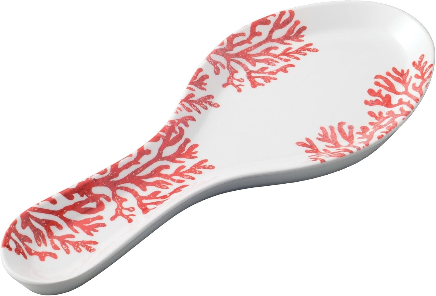 UP ware – Soporte para cuchara de melamina de 9.625 pulgadas, soporte para utensilios de cocina, mesa de comedor (coral rojo)
