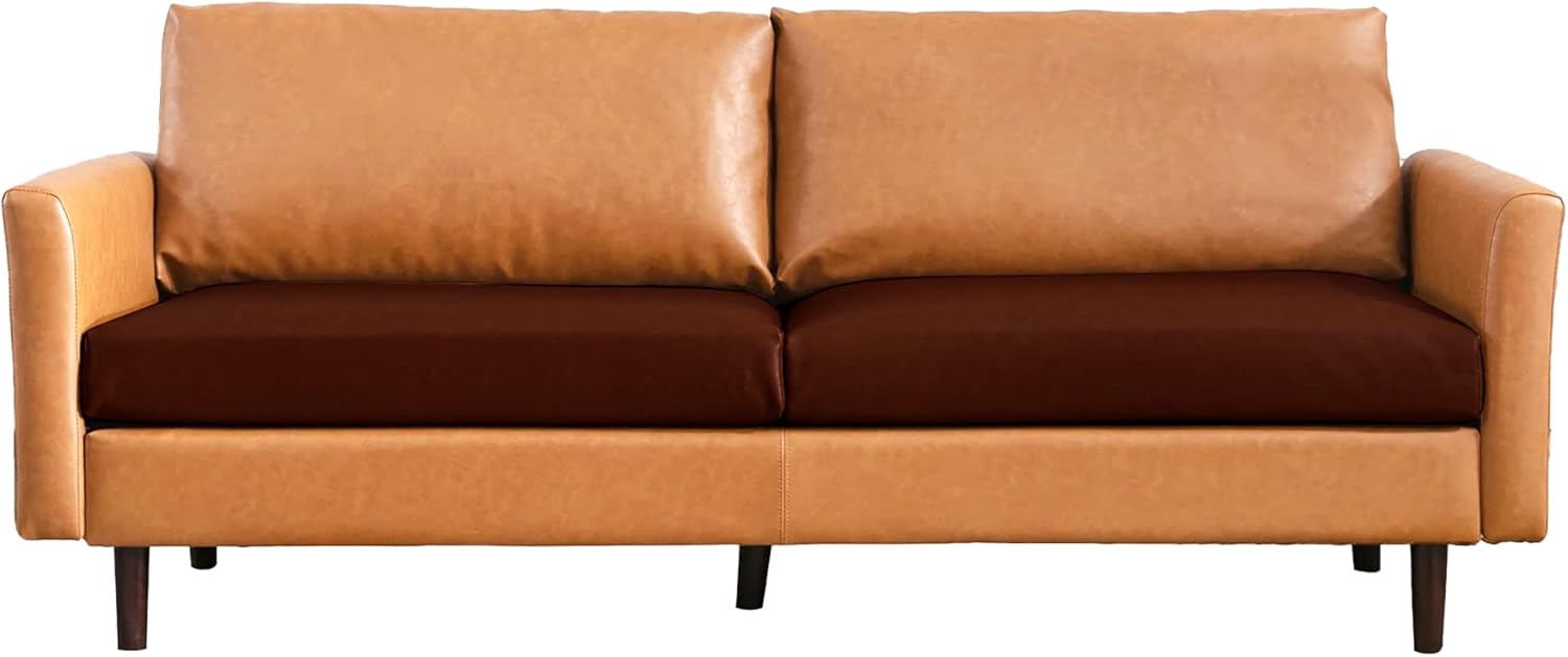 Funda de cojín de piel sintética, impermeable, elástica, para asiento de sofá, funda de sofá de piel sintética, silla de repuesto de cojín de sofá