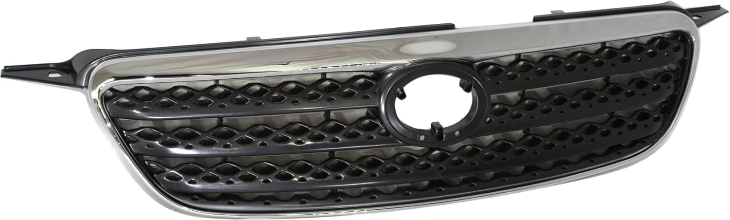 Garage-Pro Conjunto de rejilla compatible con Toyota Corolla 2005-2008 con carcasa cromada e inserto pintado de gris oscuro