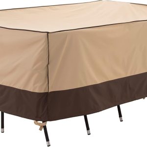 F&J Outdoors Cubierta de mesa de patio, cubierta de mesa mediana para exteriores, 74 x 44 x 27.5 pulgadas, cubierta de tela ecológica para muebles, F&J Outdoors Cubierta de mesa de patio, cubierta de mesa mediana para exteriores, 74 x 44 x 27.5 pulgadas, cubierta de tela ecológica para muebles,