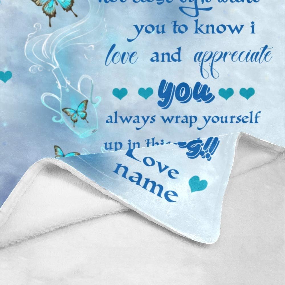 Manta personalizada con nombre personalizado para mi hermana, manta de forro polar suave para regalos (50 x 60 pulgadas)