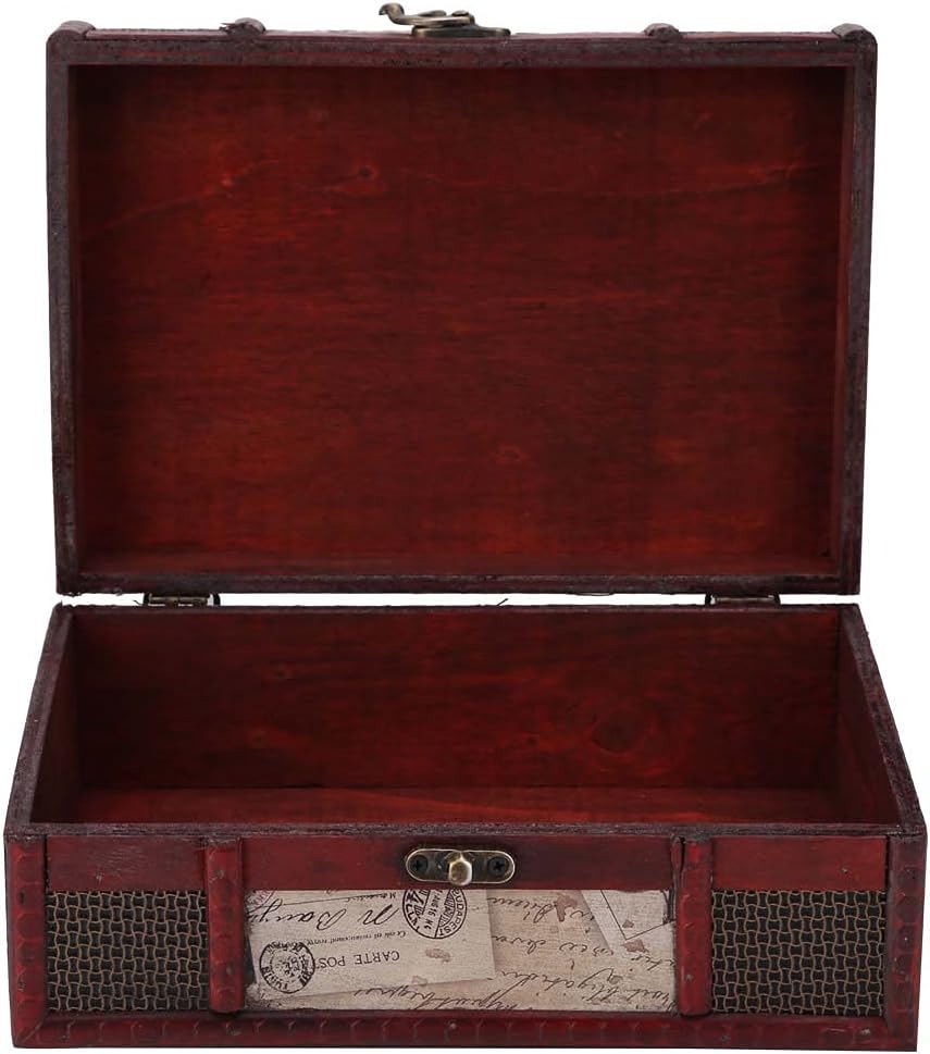 Caja de recuerdos vintage, cajas de cigarros vacías estilo antiguo, decoración exhibiciones de manualidades, almacenamiento de fotos de madera para